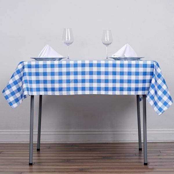 Checkered Gingham Polyester Tablecloth - Image 3
