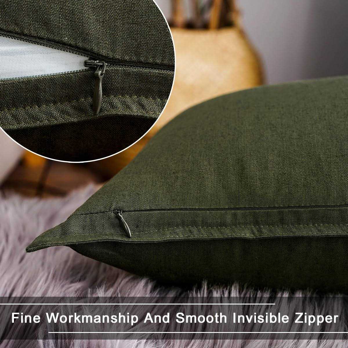 Jeanerlor Cotton Linen Decorative Throw Pillow Case Cushion Cover - Image 4