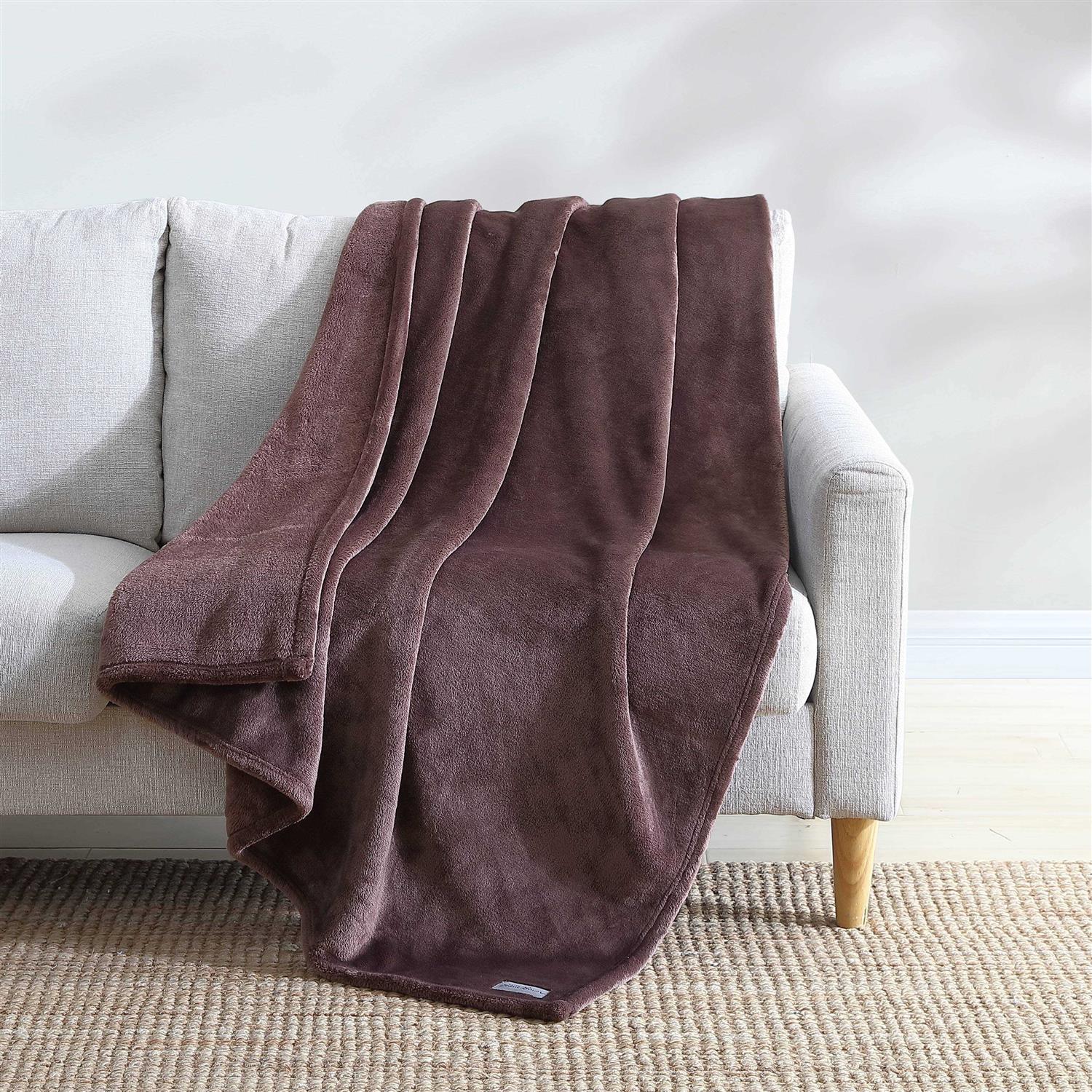 Eddie Bauer Ultra Lux Plush Solid Reversible Throw Blanket - Image 5