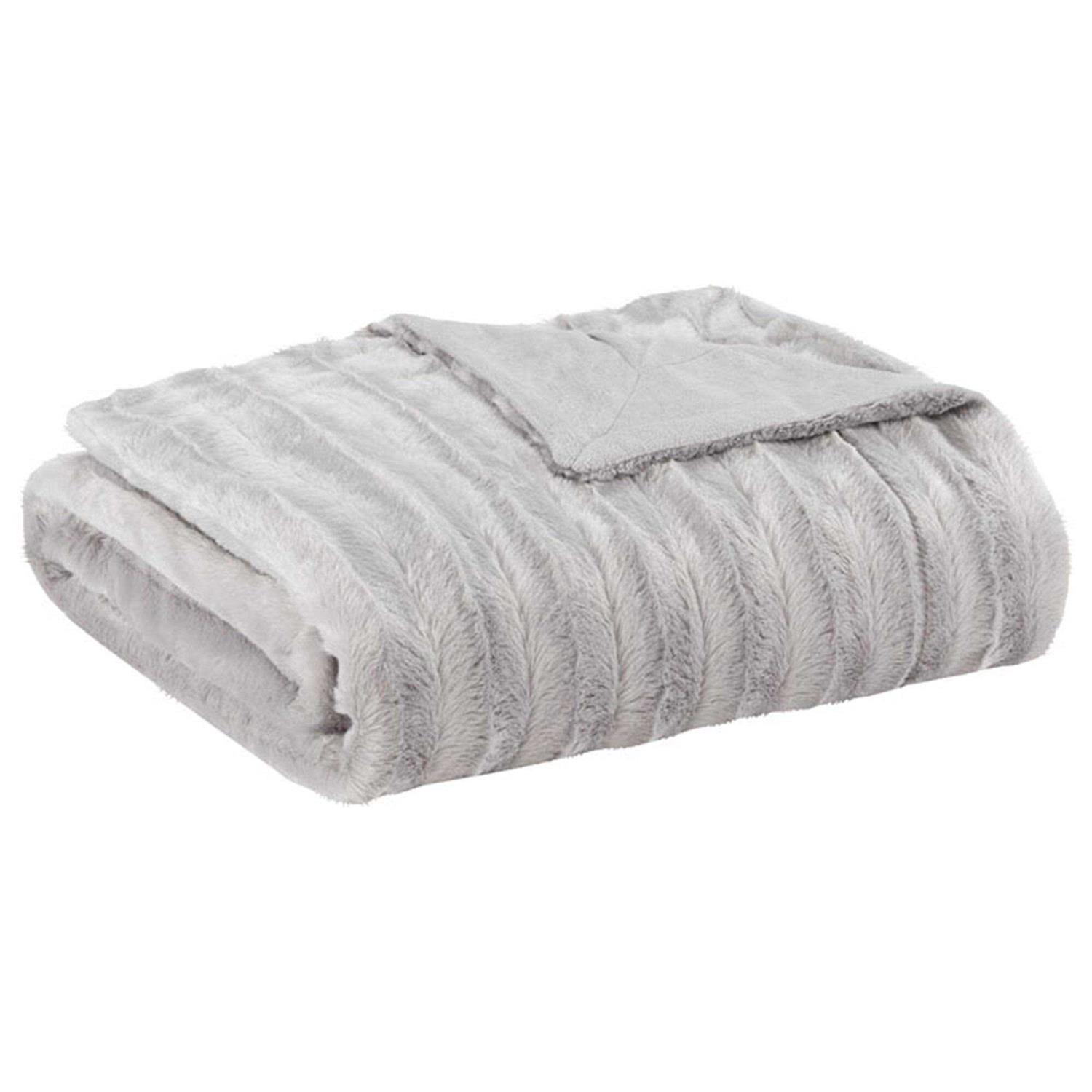 Madison Park Duke Long Fur Throw - Image 3