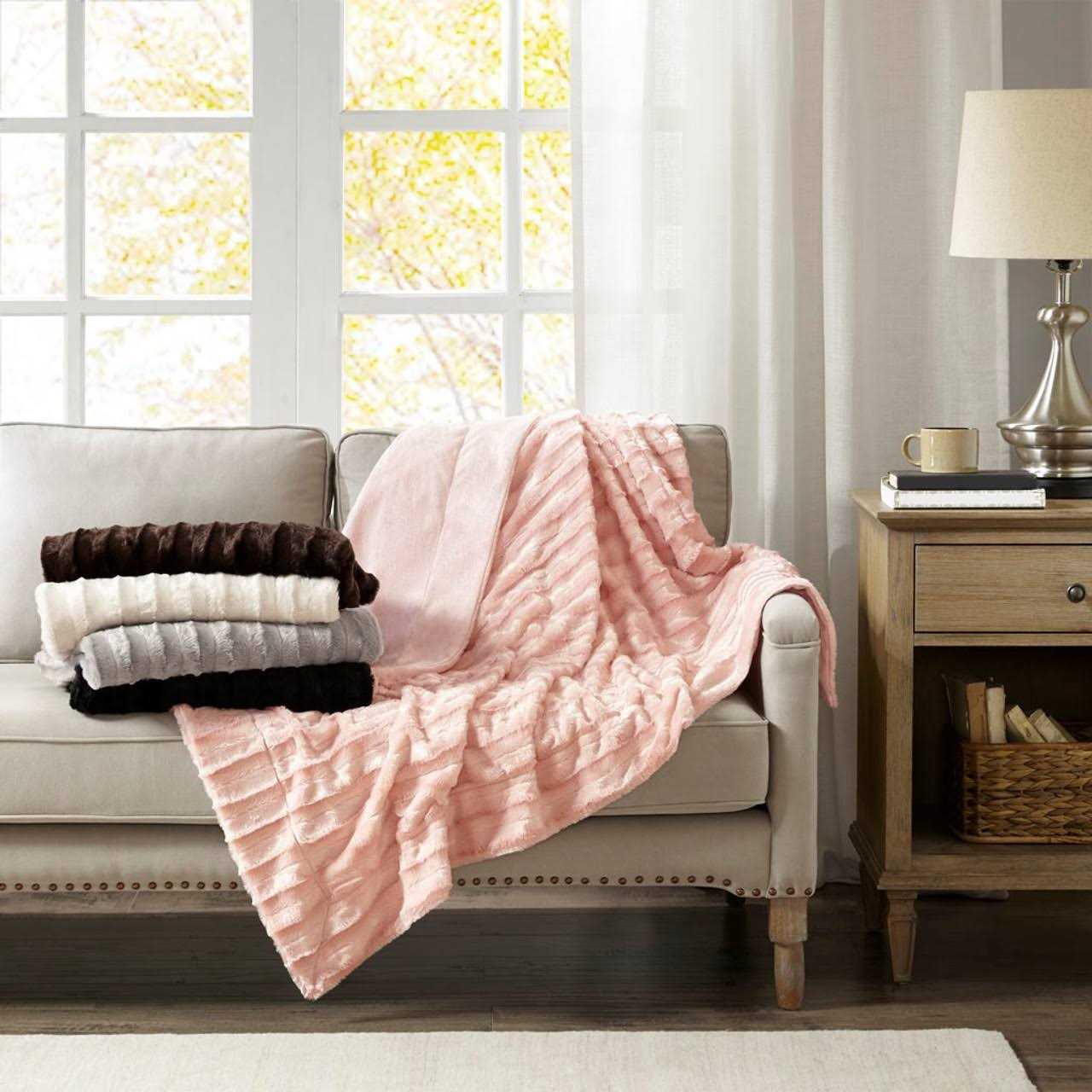 Madison Park Duke Long Fur Throw - Image 5