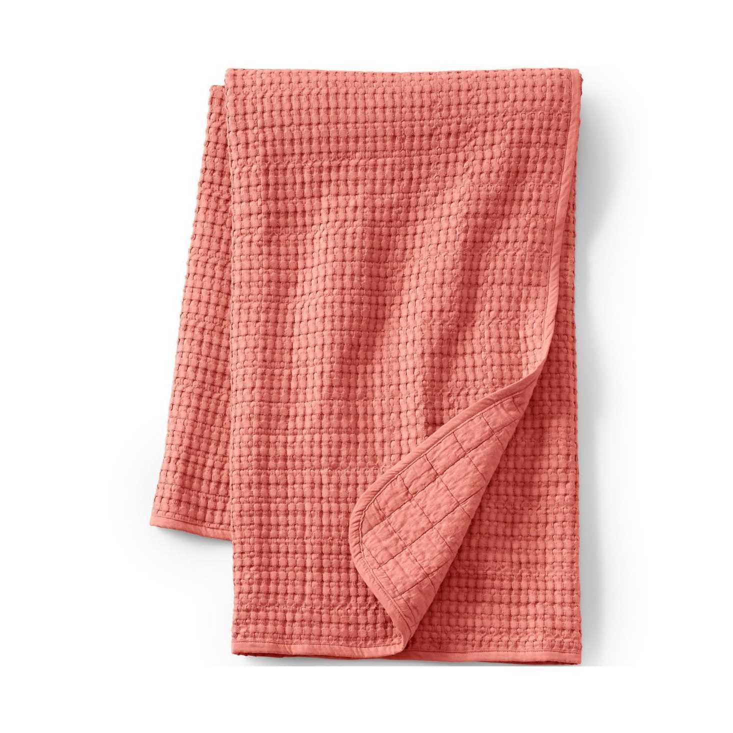 Lands' End Waffle Weave Throw Blanket
