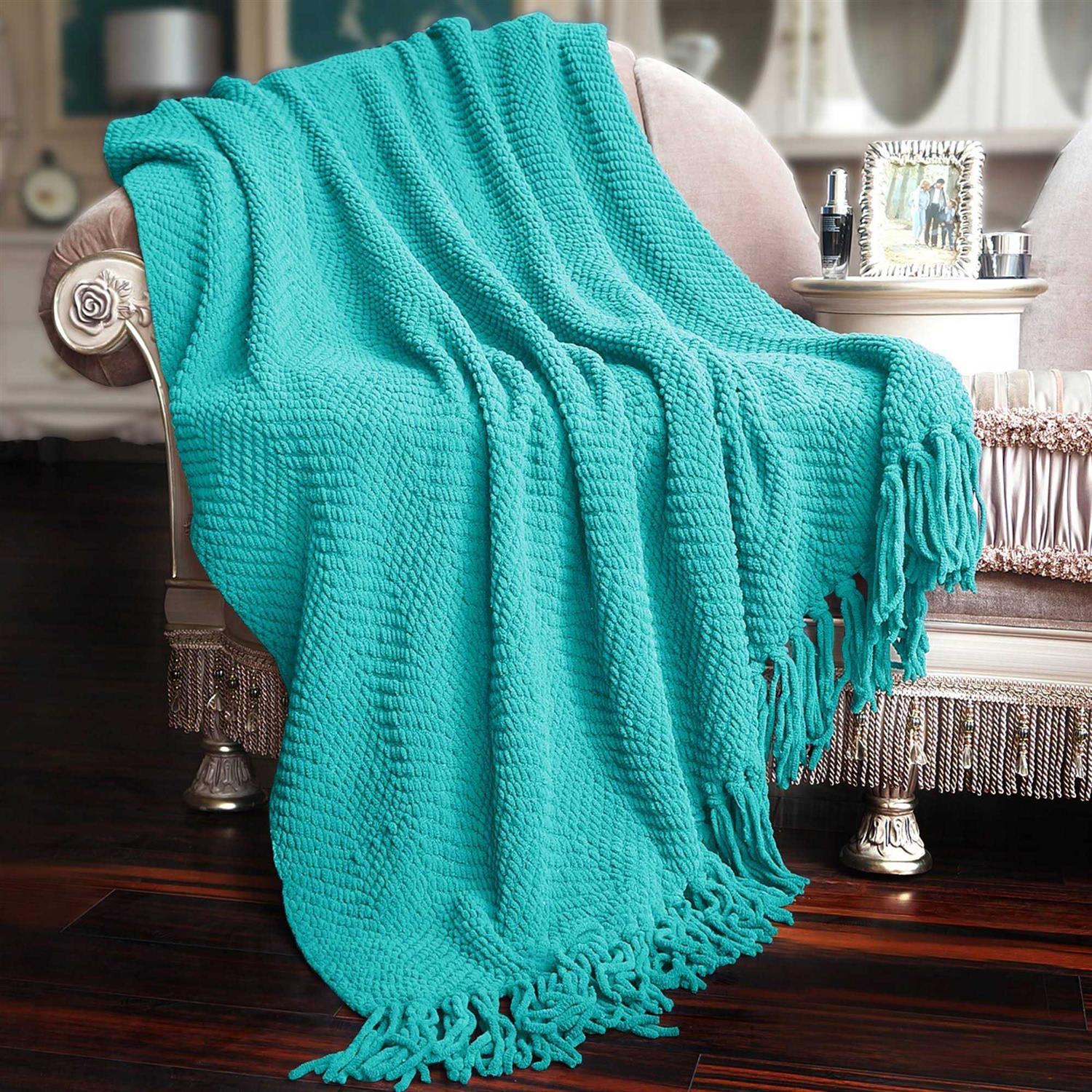 Home Soft Things Knitted Tweed Throw Blanket - Image 4