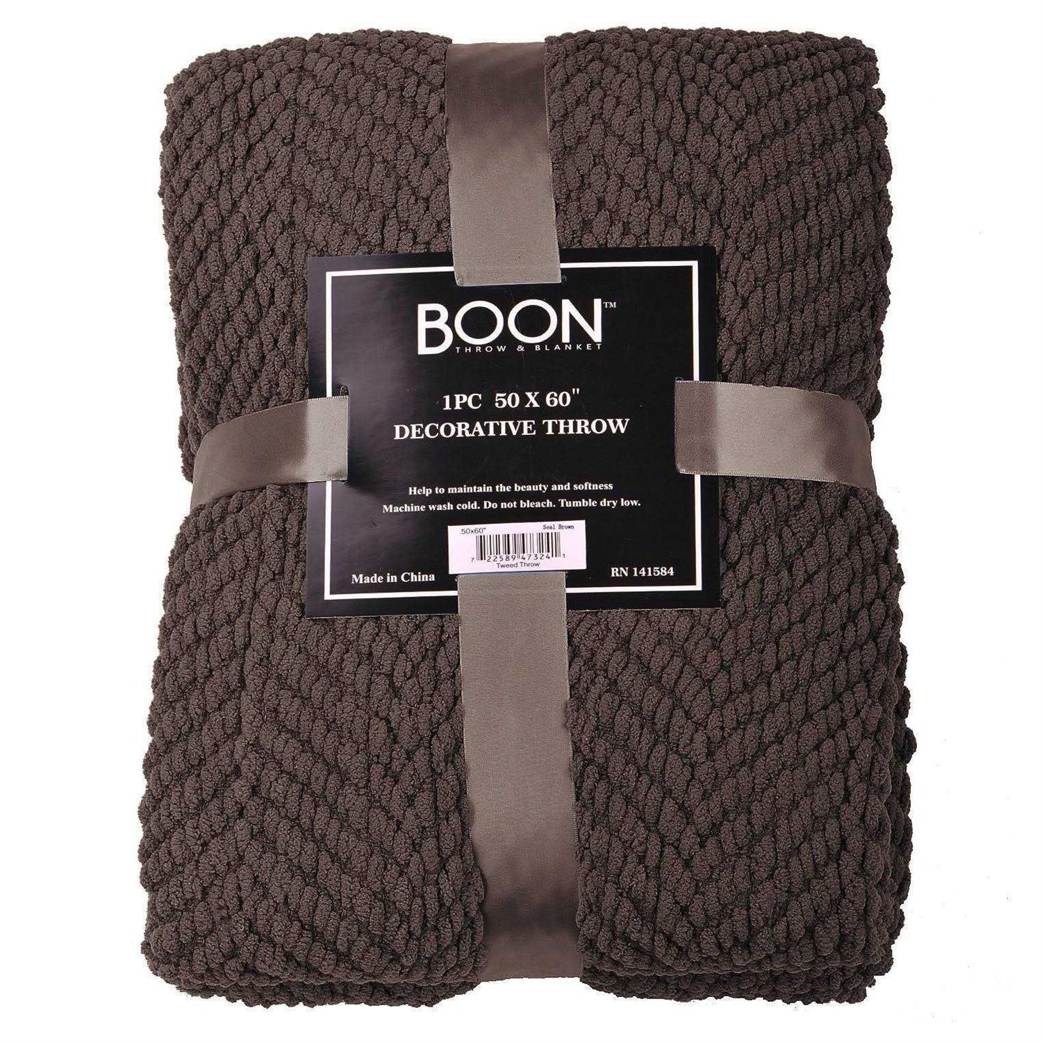 Home Soft Things Knitted Tweed Throw Blanket - Image 5