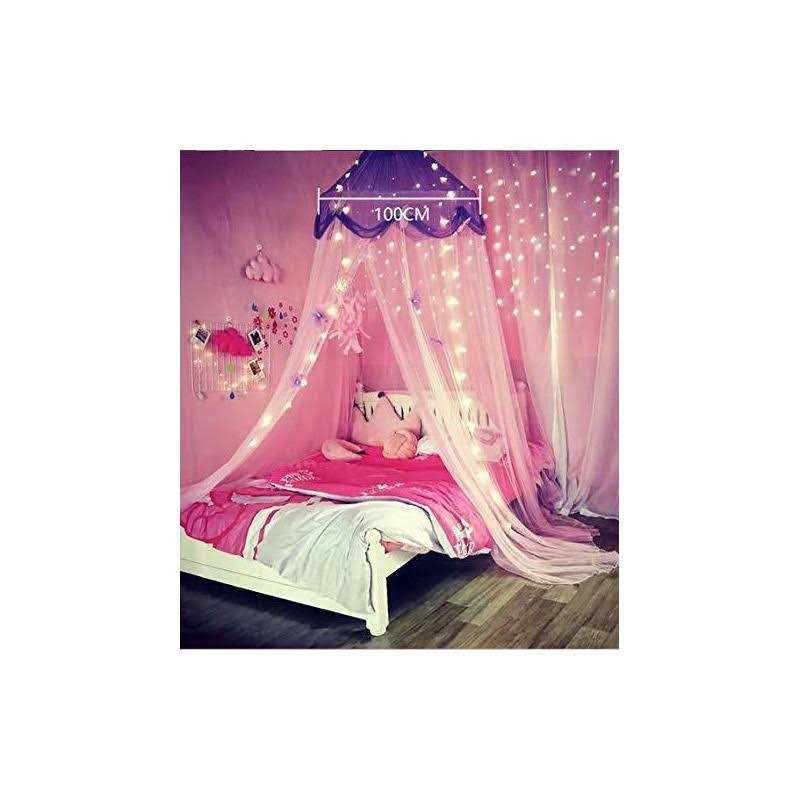 Nattey Bed Canopy With Lights Bed Canopy Curtains For Girls Bed Canopy For Girls Decor For Twin Bed - Image 5