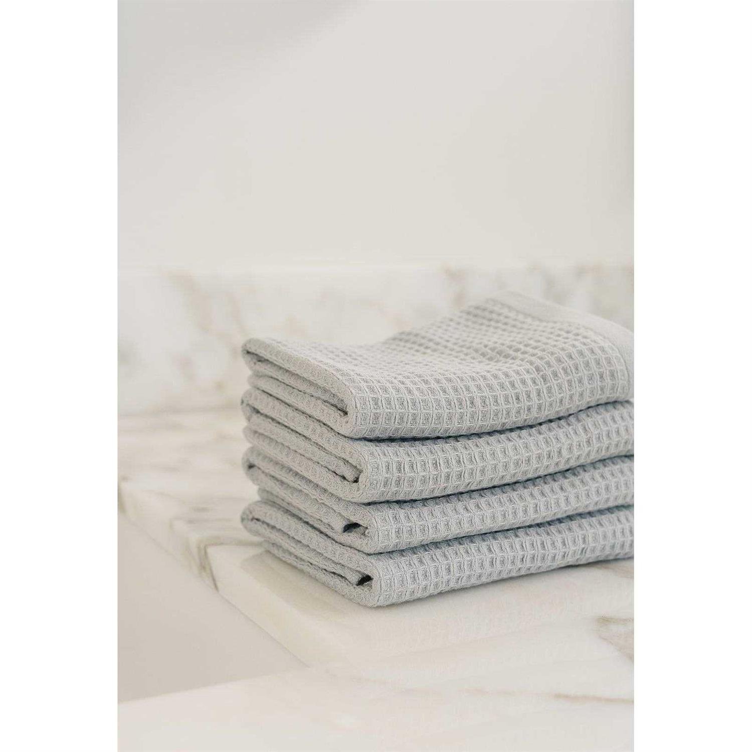 Cozy Earth Waffle Terry Charcoal Washcloths - Image 5