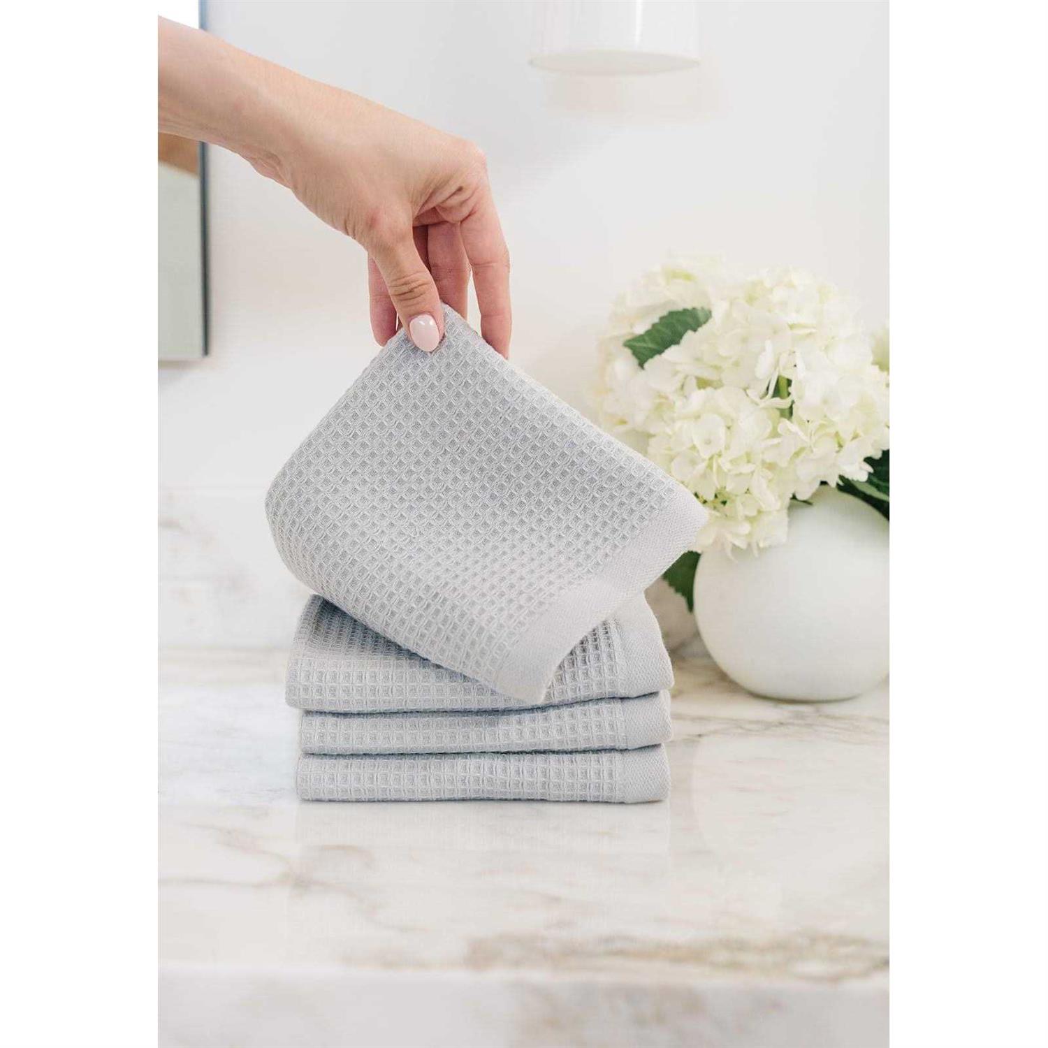 Cozy Earth Waffle Terry Charcoal Washcloths - Image 5