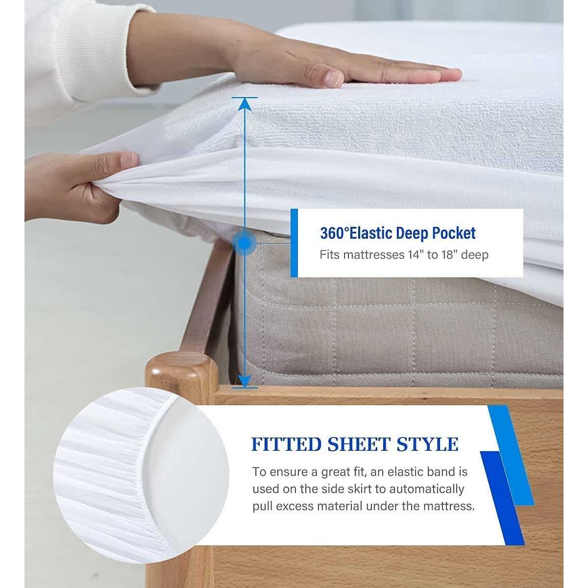 Mattress Protector Waterproof Mattress Protector Mattress Pad Cover Noiseless - Image 3