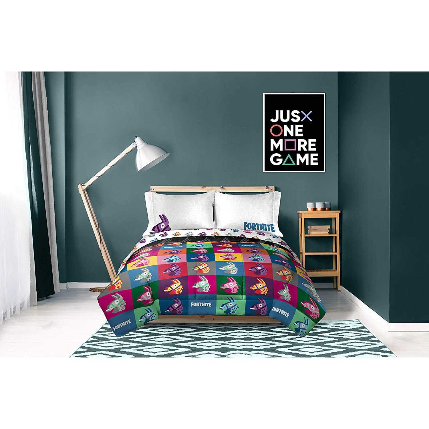 Jay Franco Fortnite Neon Warhol 5 Piece Full Bed Set - Image 3