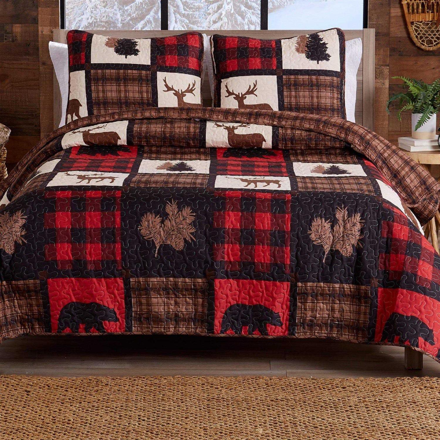 Great Bay Home Stonehurst Lodge Reversible Quilt Set - Image 3