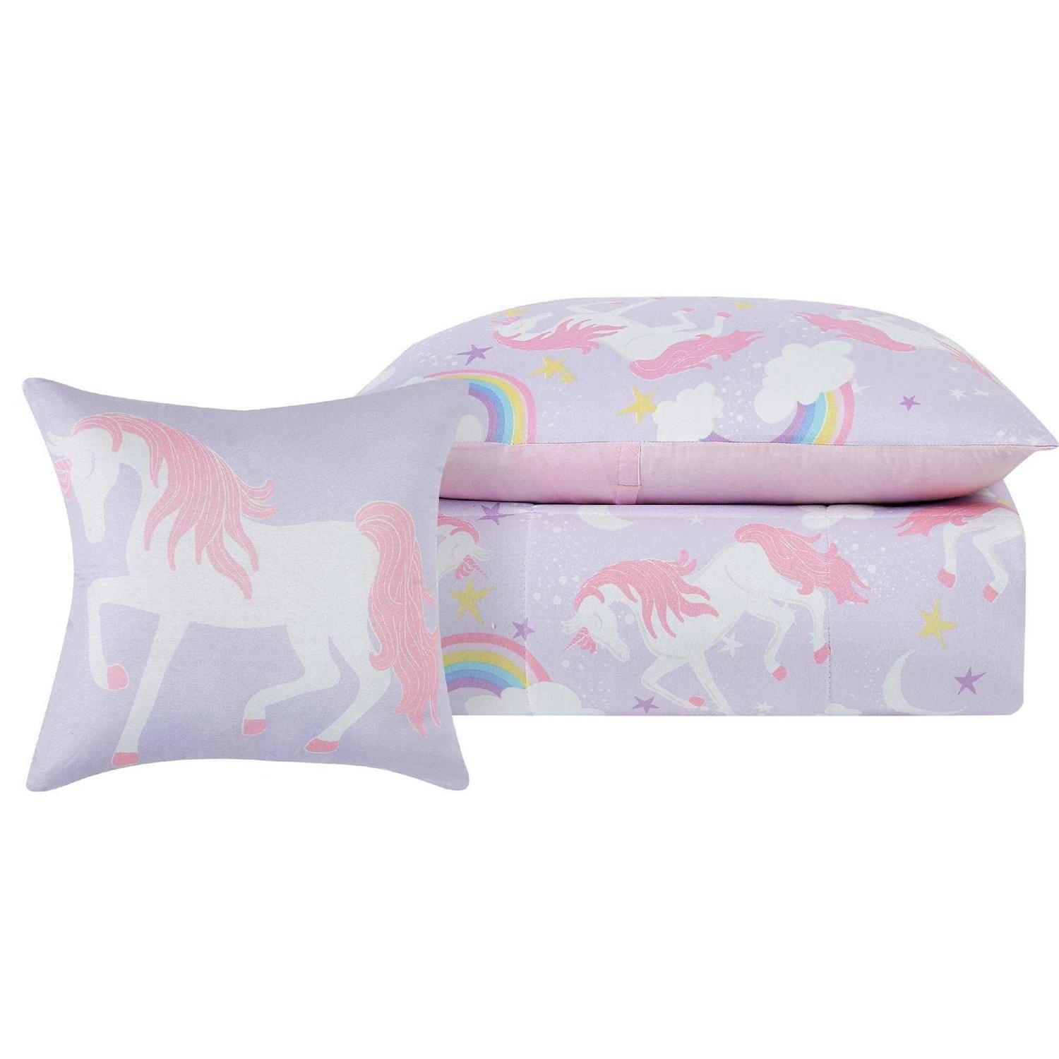 My World 3-Piece Rainbow Unicorn Comforter Set - Image 3