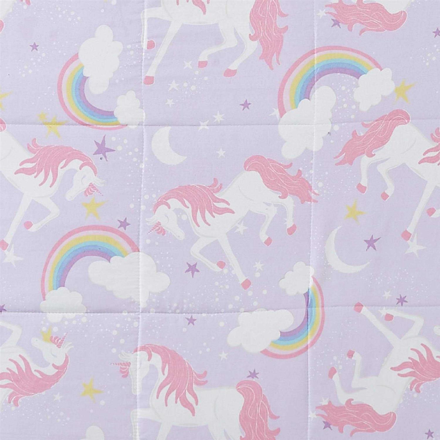 My World 3-Piece Rainbow Unicorn Comforter Set - Image 5