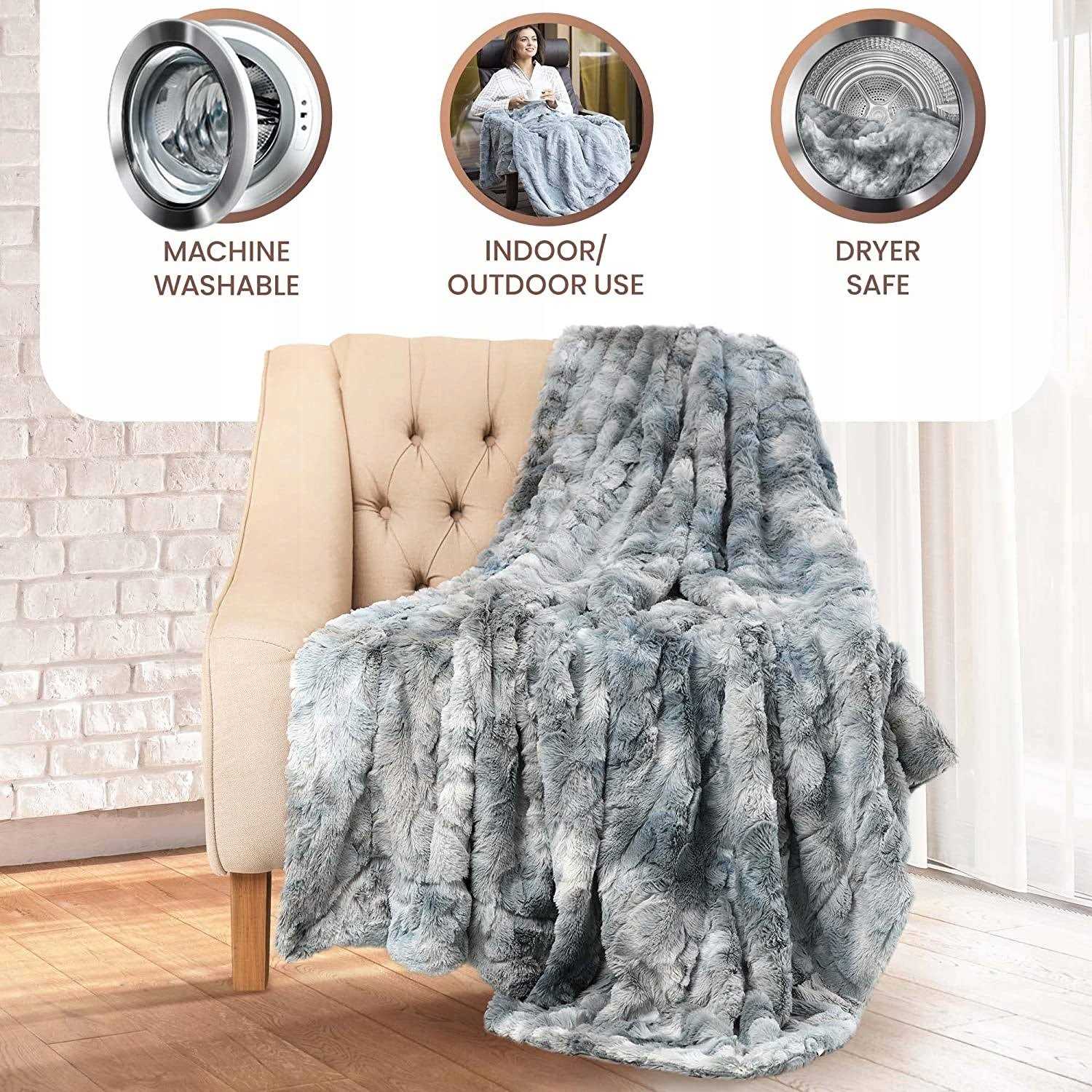 Everlasting Comfort Luxury Faux Fur Throw Blanket - Image 4