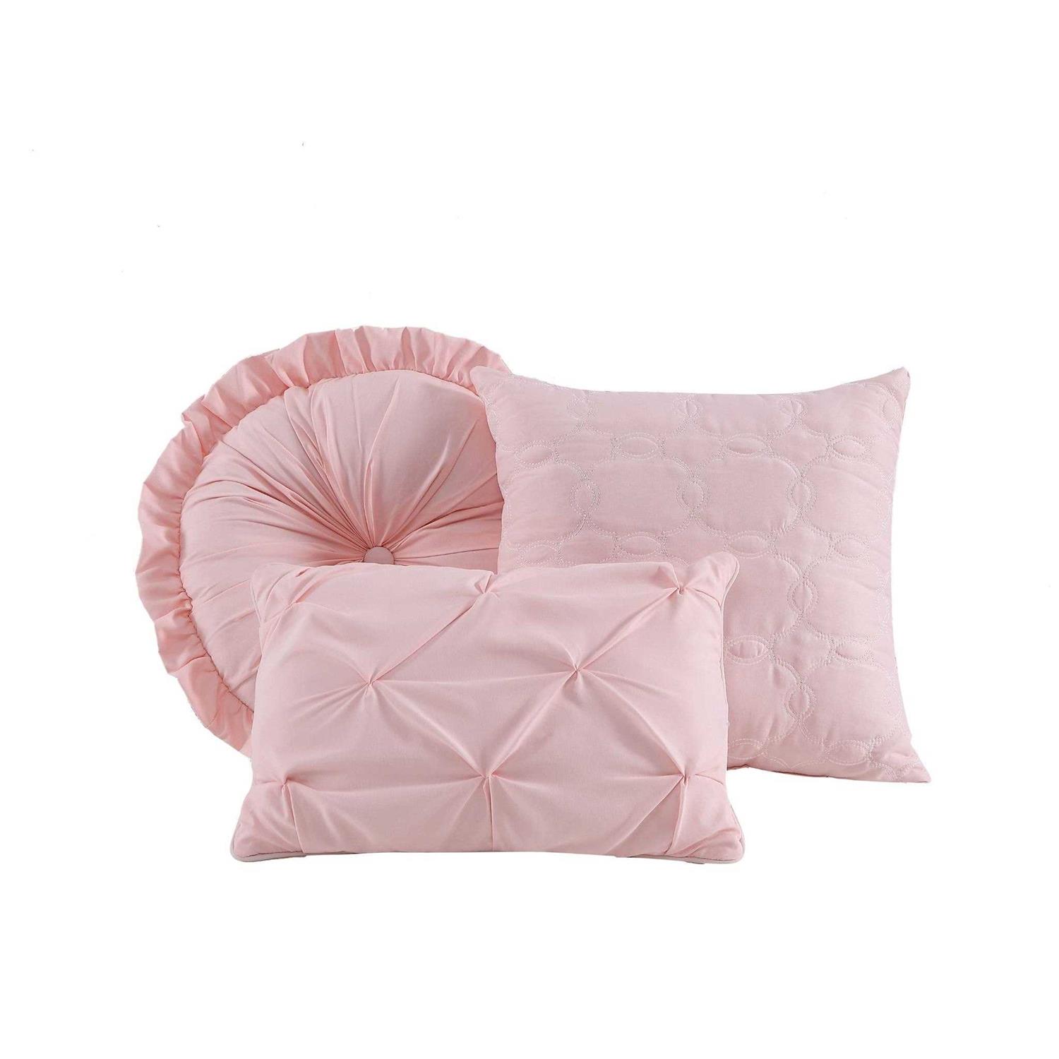 Chezmoi Collection Berlin 3-Piece Pintuck Pinch Pleat Comforter Set - Image 3