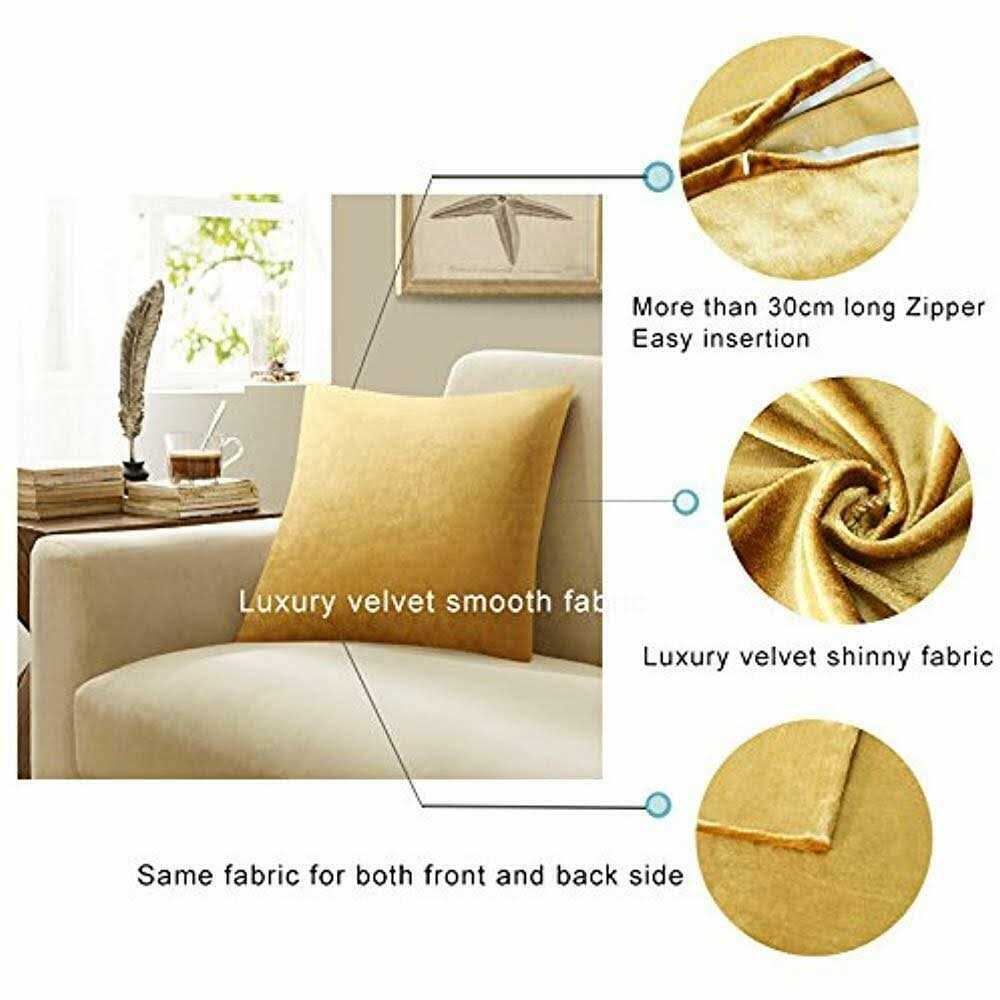 Gigizaza Velvet Decorative Throw Pillow Covers Sofa Cushion - Image 3