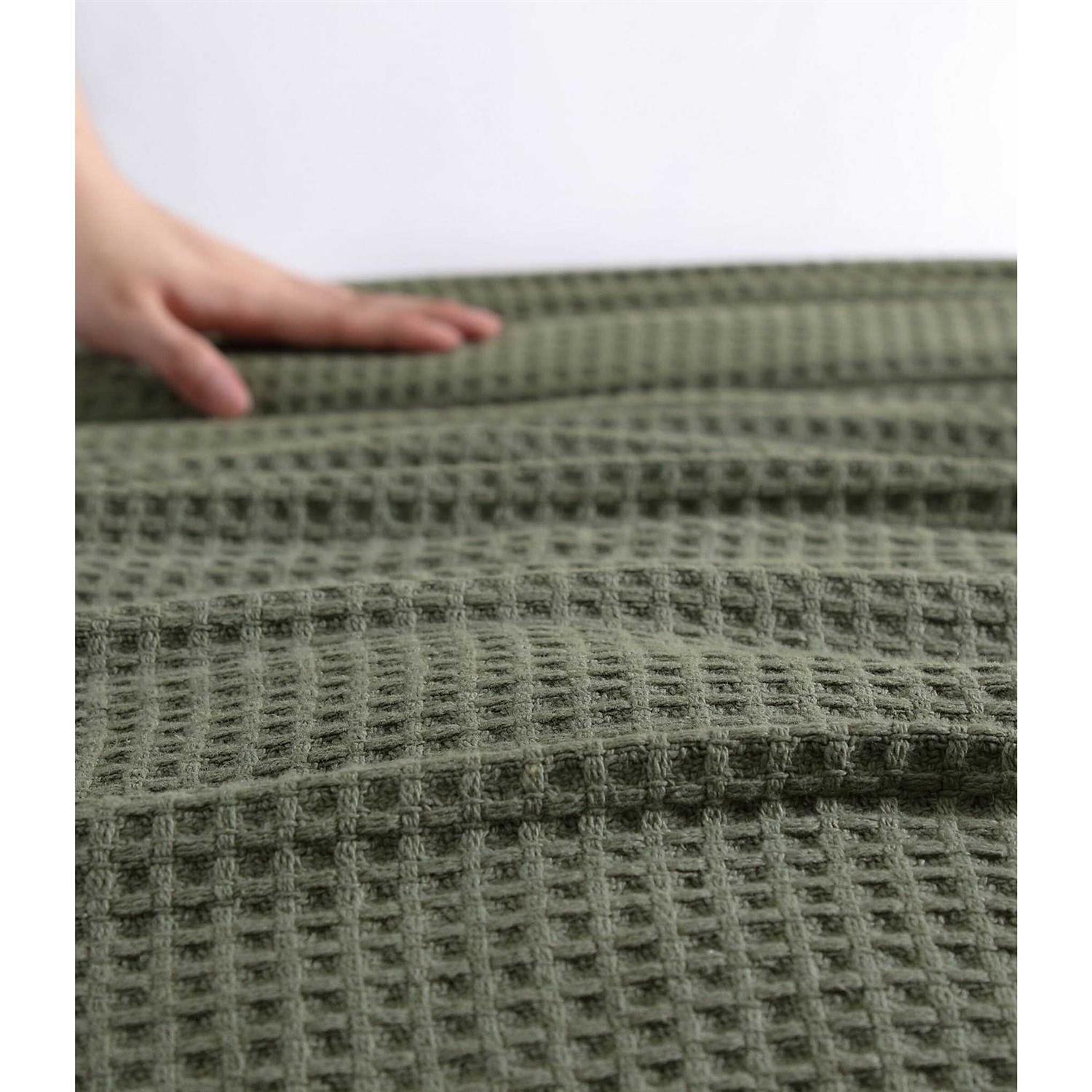 Eddie Bauer Solid Waffle Cotton Blanket - Image 5