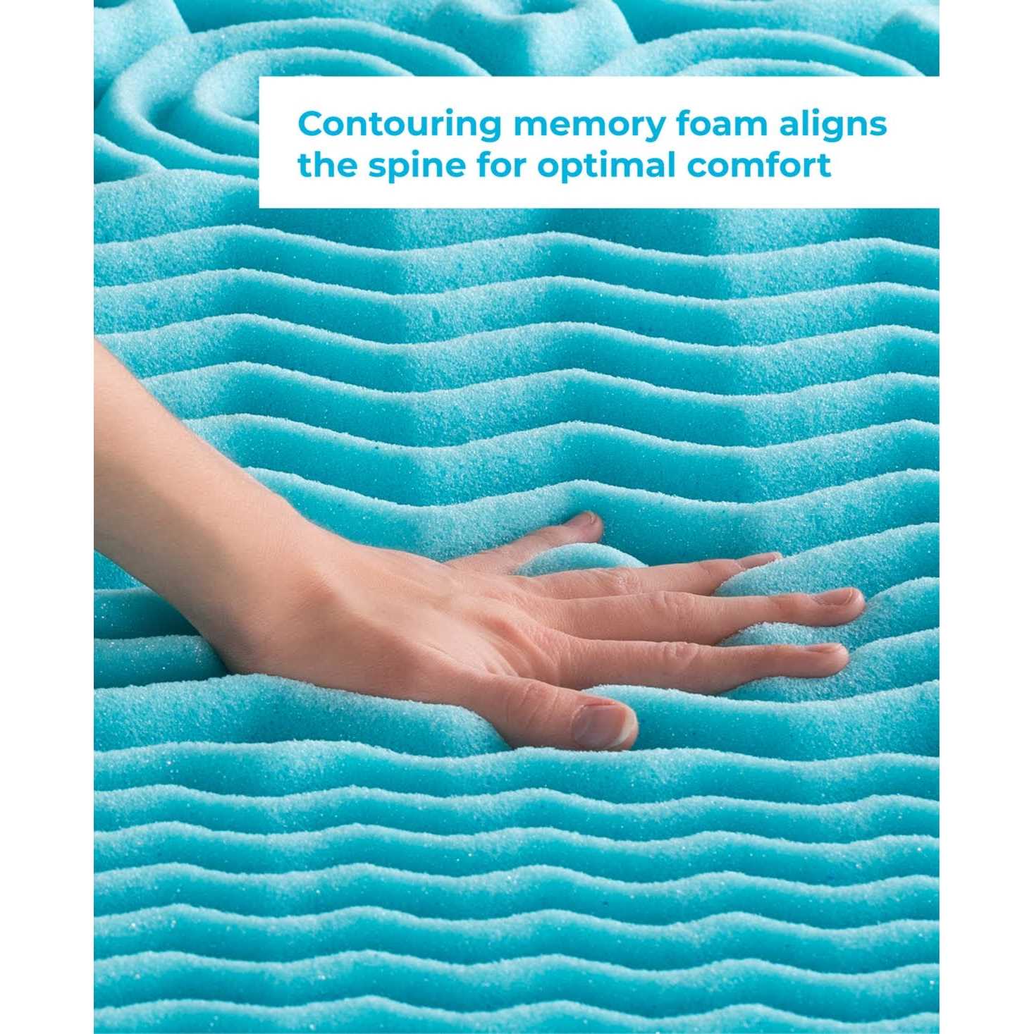 Linenspa Essentials Zoned Gel Memory Foam Mattress Topper - Image 5