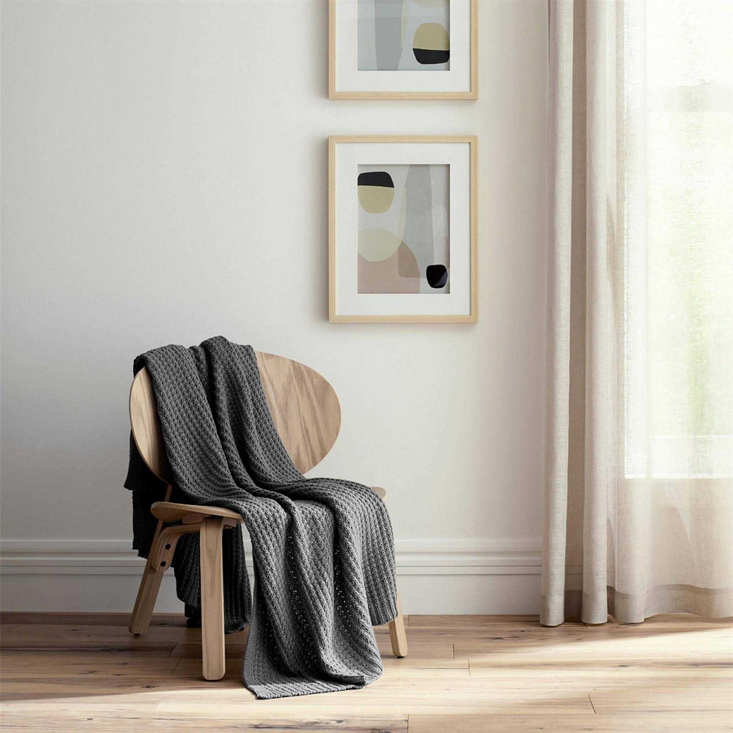 Truly Soft 50x60 Chunky Knit Organic Throw Blanket - Image 4
