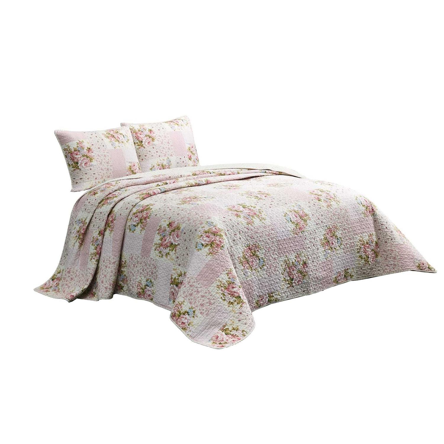 Blue Standard Cotton Reversible Quilt Set Chezmoi Collection - Image 5