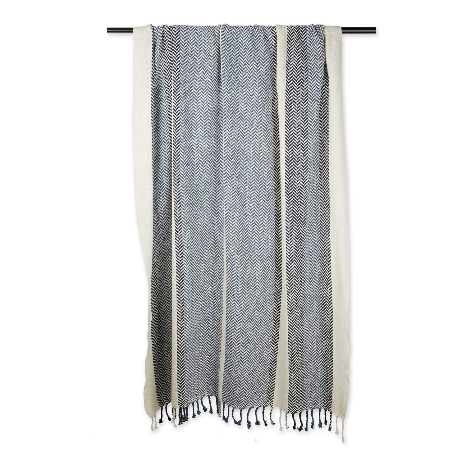 DII Ivory Bold Herringbone Throw - Image 4
