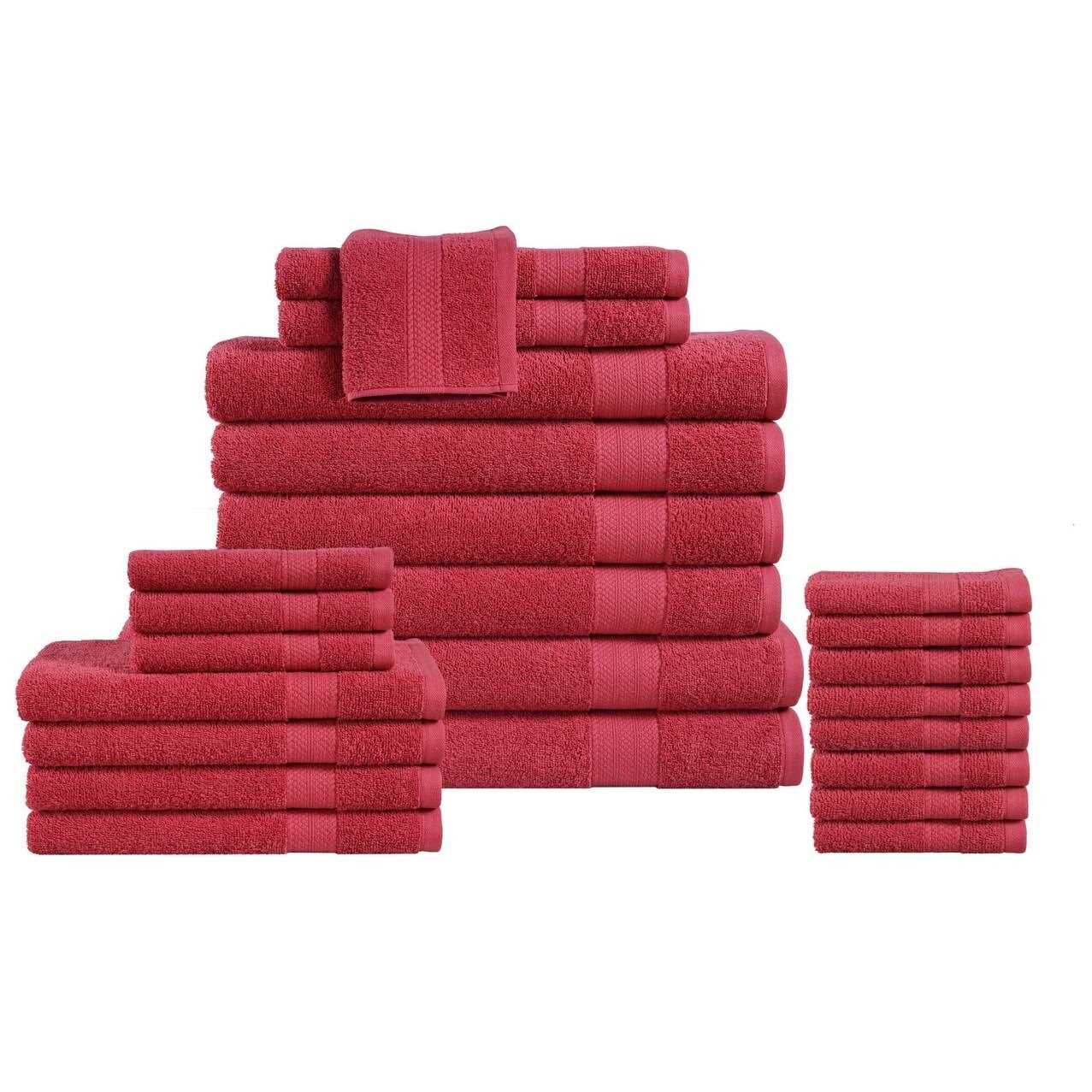 Cotton 24-Piece Bath Towel Set - Image 3