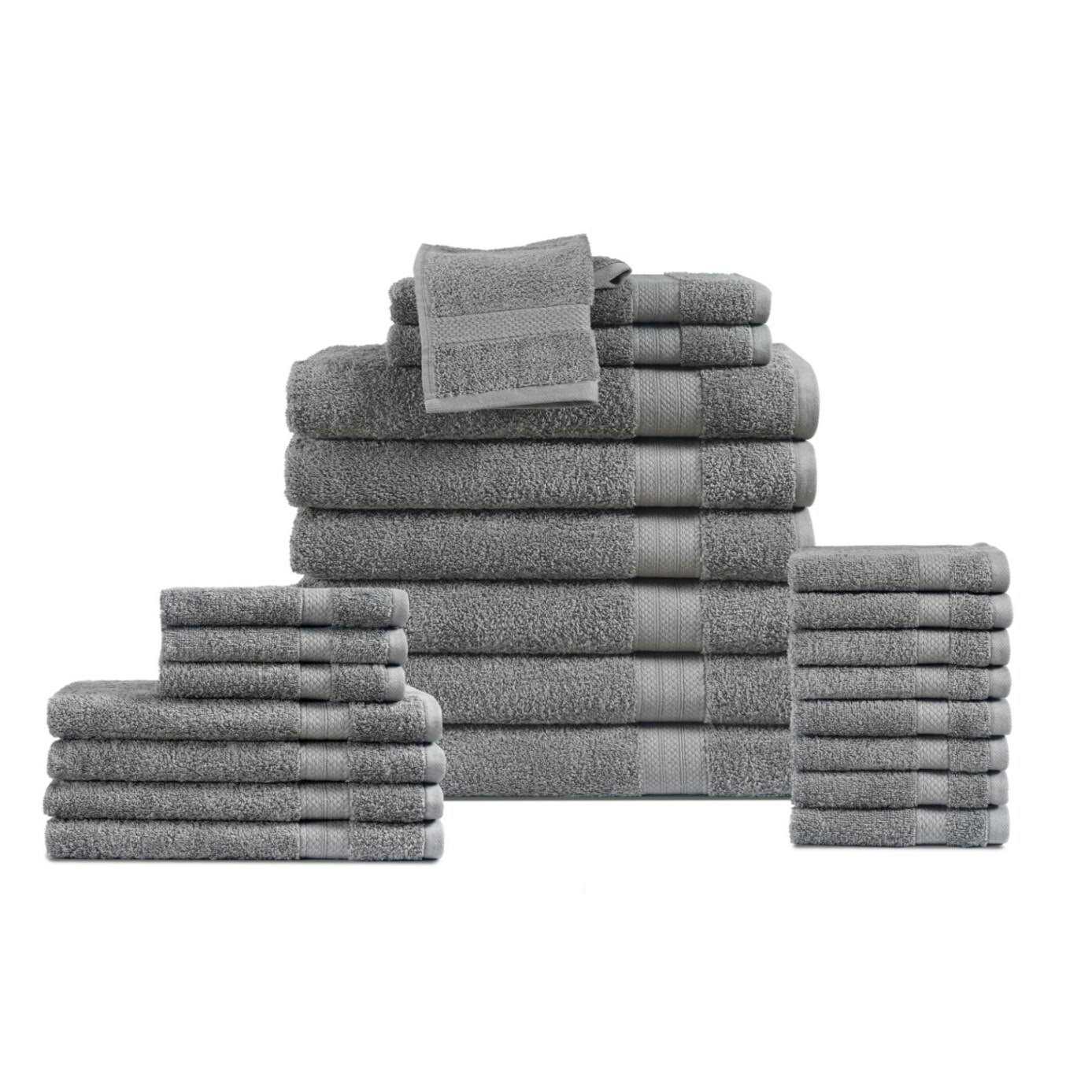 Cotton 24-Piece Bath Towel Set - Image 4