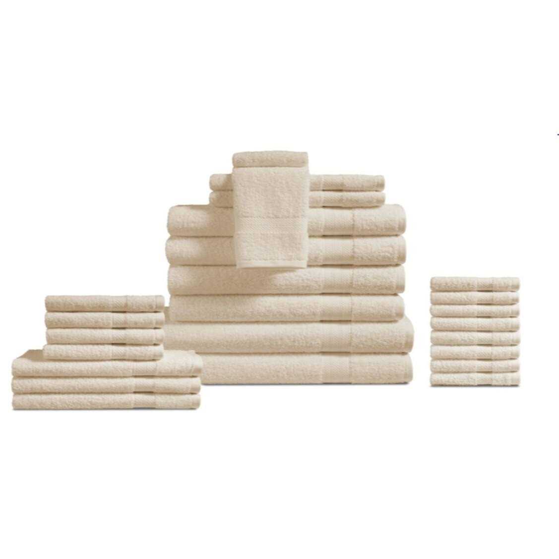 Cotton 24-Piece Bath Towel Set - Image 5