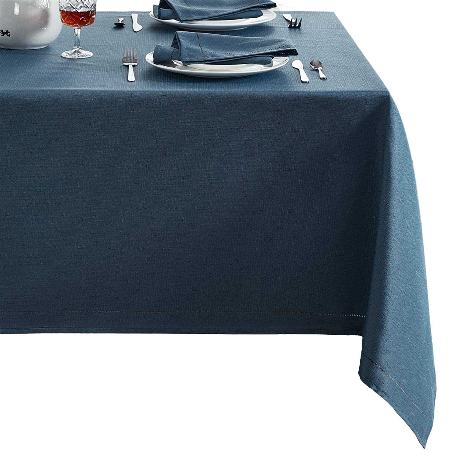 Elrene Home Fashions Alison Hemstitch Border Fabric Tablecloth - Image 5