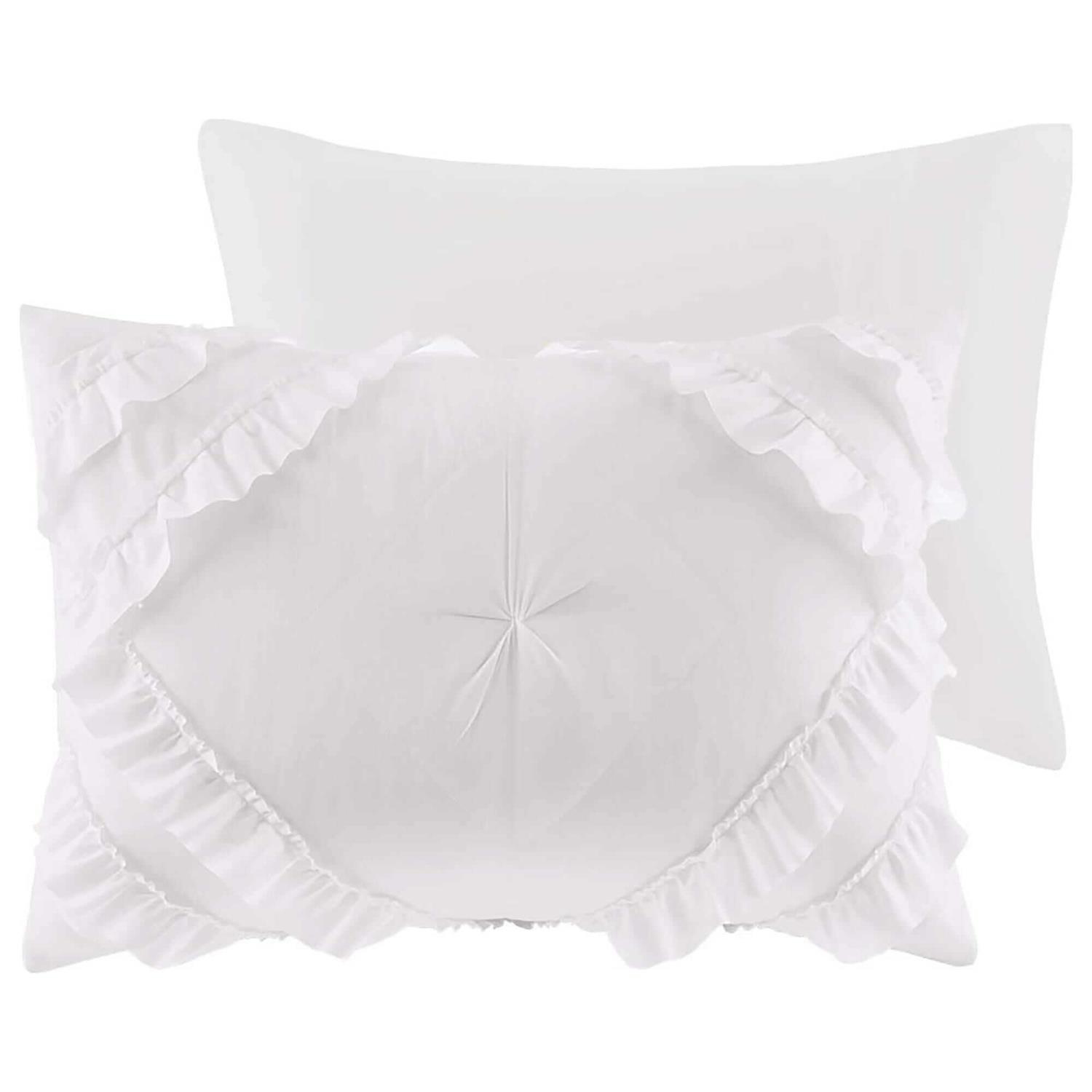 Intelligent Design Kacie Solid Coverlet Set With Tufted Diamond Ruffles - Image 3