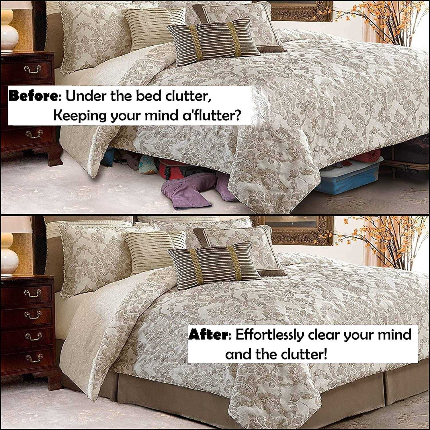 Tailored Bed Skirt Drop Bedskirt with Split Corners Blissford - Image 4