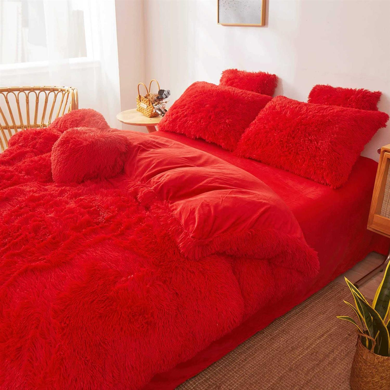 FOPPA Comforter Cover Set Queen Plush - Image 4