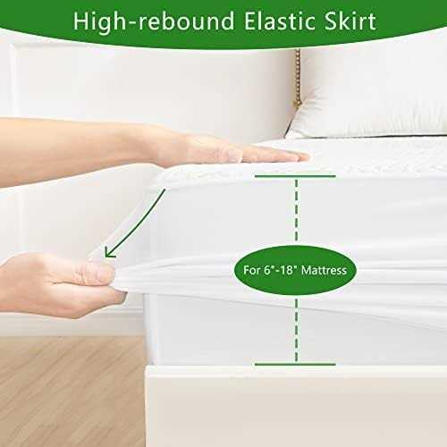 Queen Size Cooling Bamboo Waterproof Mattress Protector - Image 3