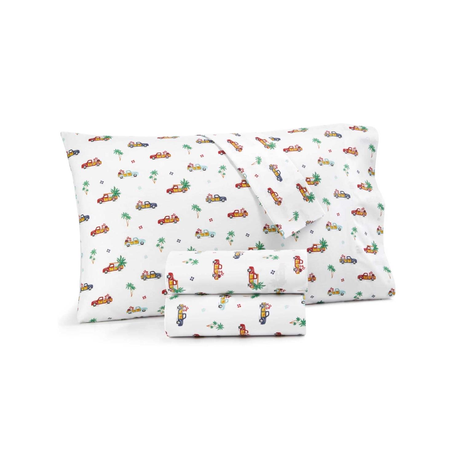 Martha Stewart Collection Holiday Printed 3 Pc. Sheet Sets