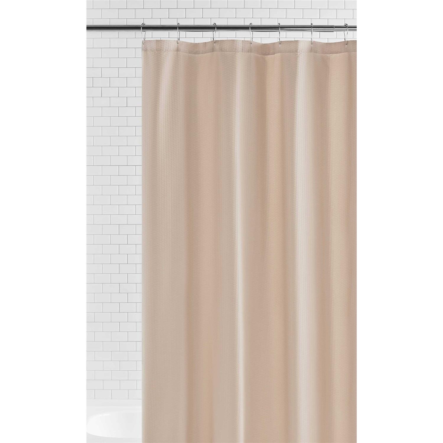 Mainstays Fabric Shower Liner Water-Repellent Embossed Microfiber - Image 3
