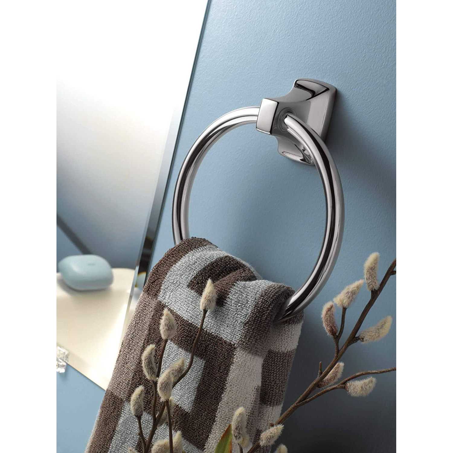Moen P5860 Contemporary Chrome Towel Ring - Image 3