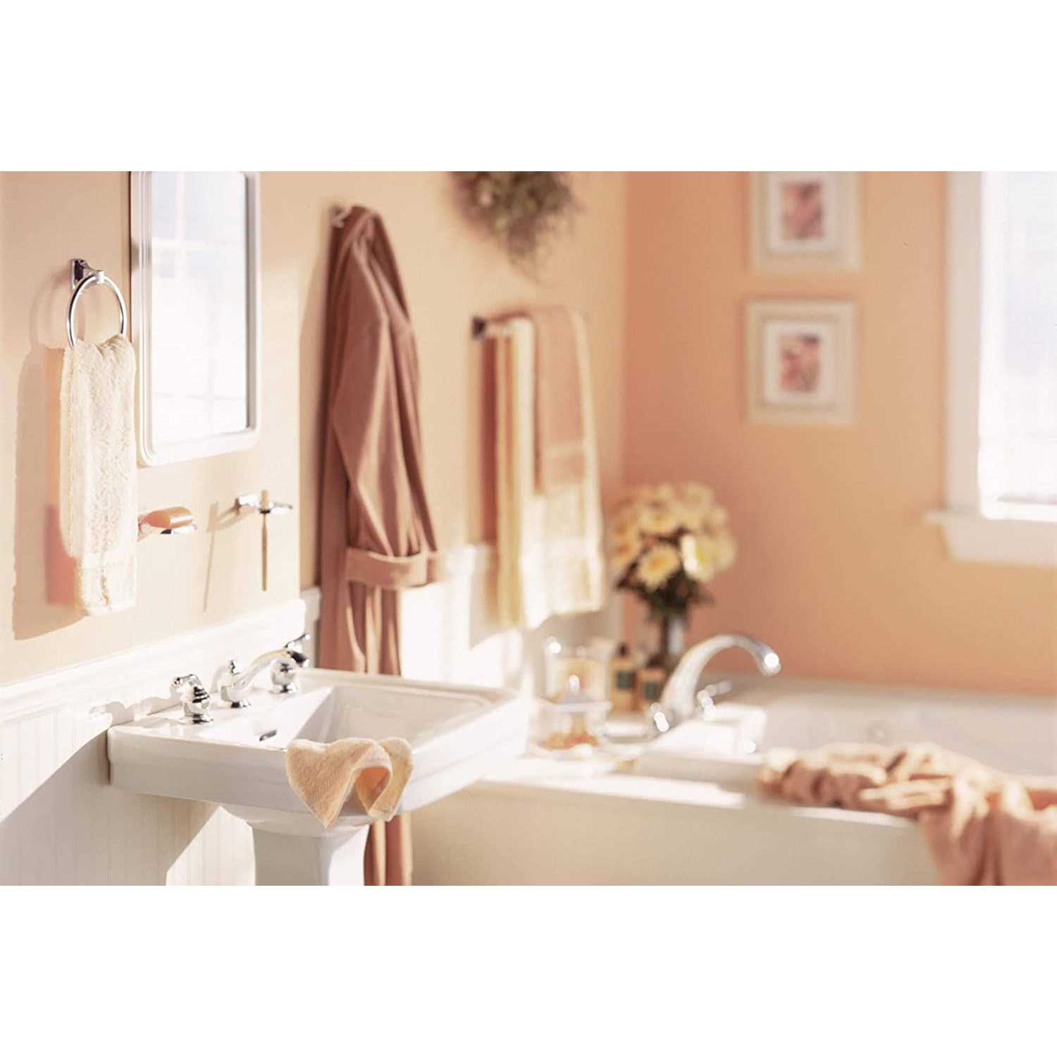 Moen P5860 Contemporary Chrome Towel Ring - Image 4