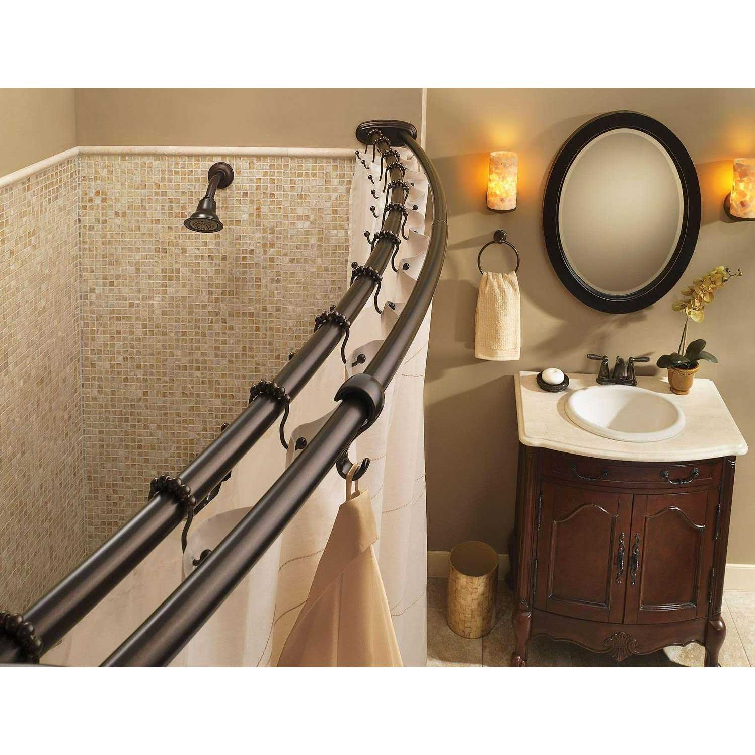 Moen Adjustable Curved Shower Rod - Image 2