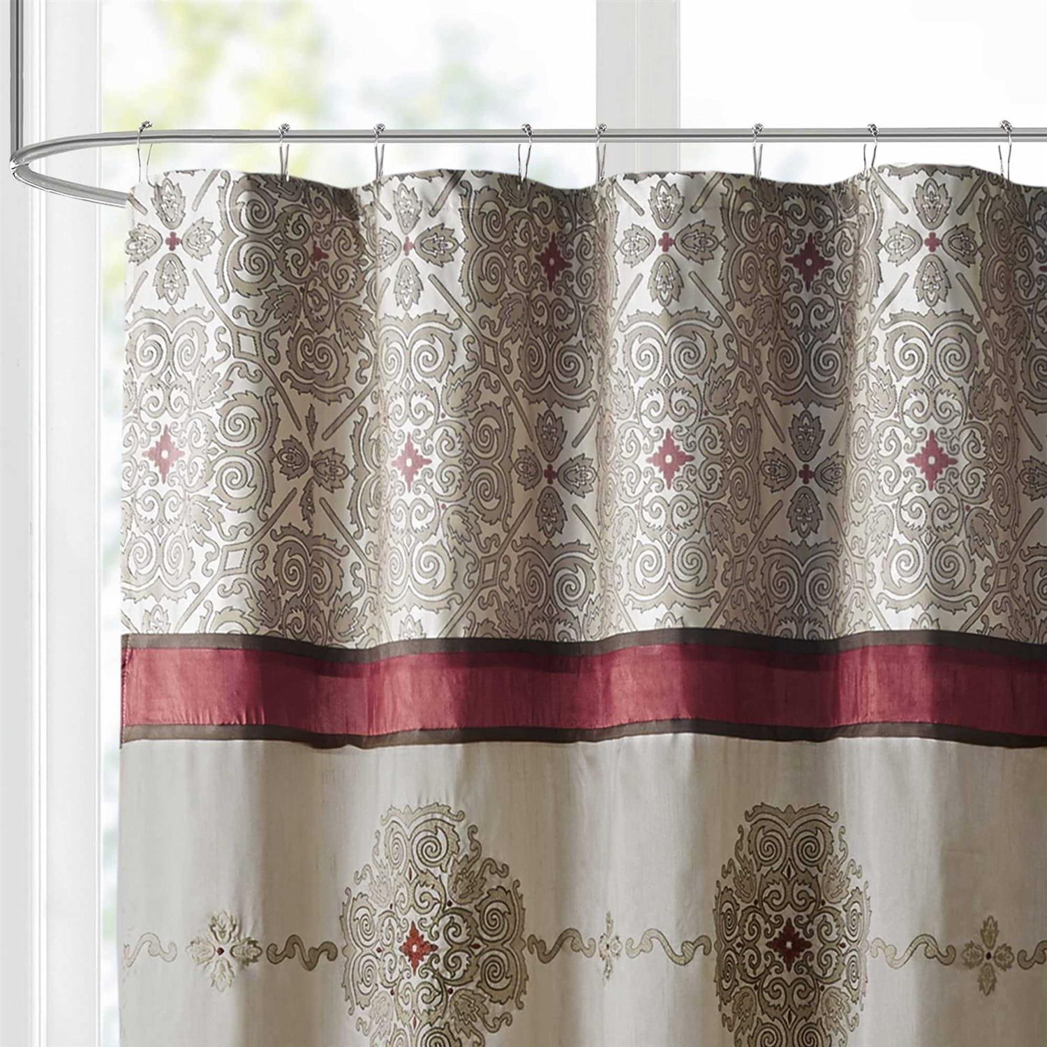 Madison Park Donovan Embroidered Shower Curtain - Image 2