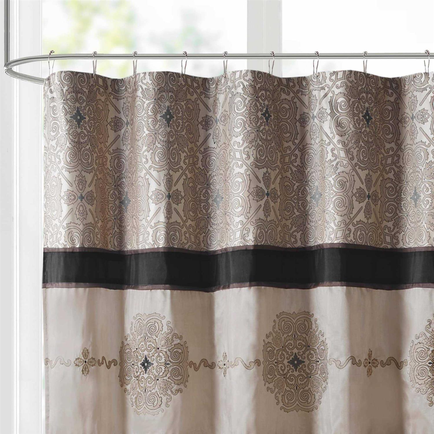 Madison Park Donovan Embroidered Shower Curtain - Image 4
