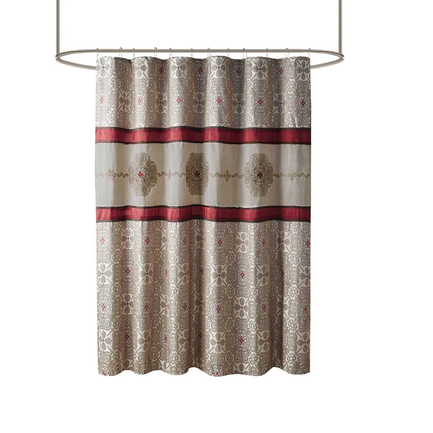 Madison Park Donovan Embroidered Shower Curtain - Image 5