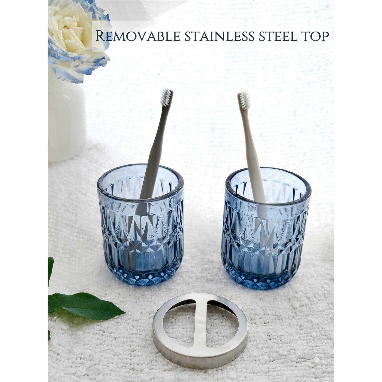 LaMarriti 5pcs Glass Bathroom Accessory Complete Set Lotion Dispenser - Image 3