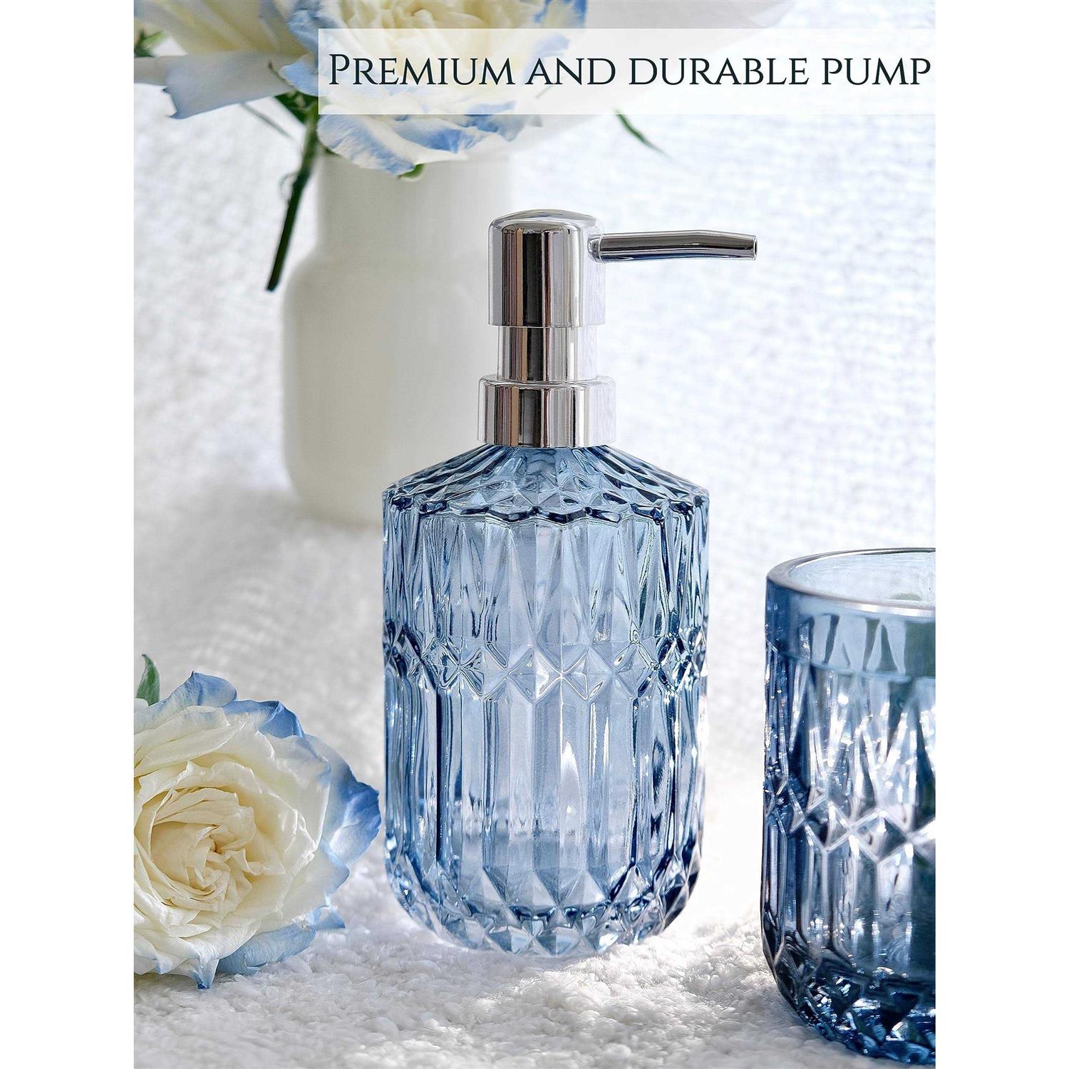 LaMarriti 5pcs Glass Bathroom Accessory Complete Set Lotion Dispenser - Image 5
