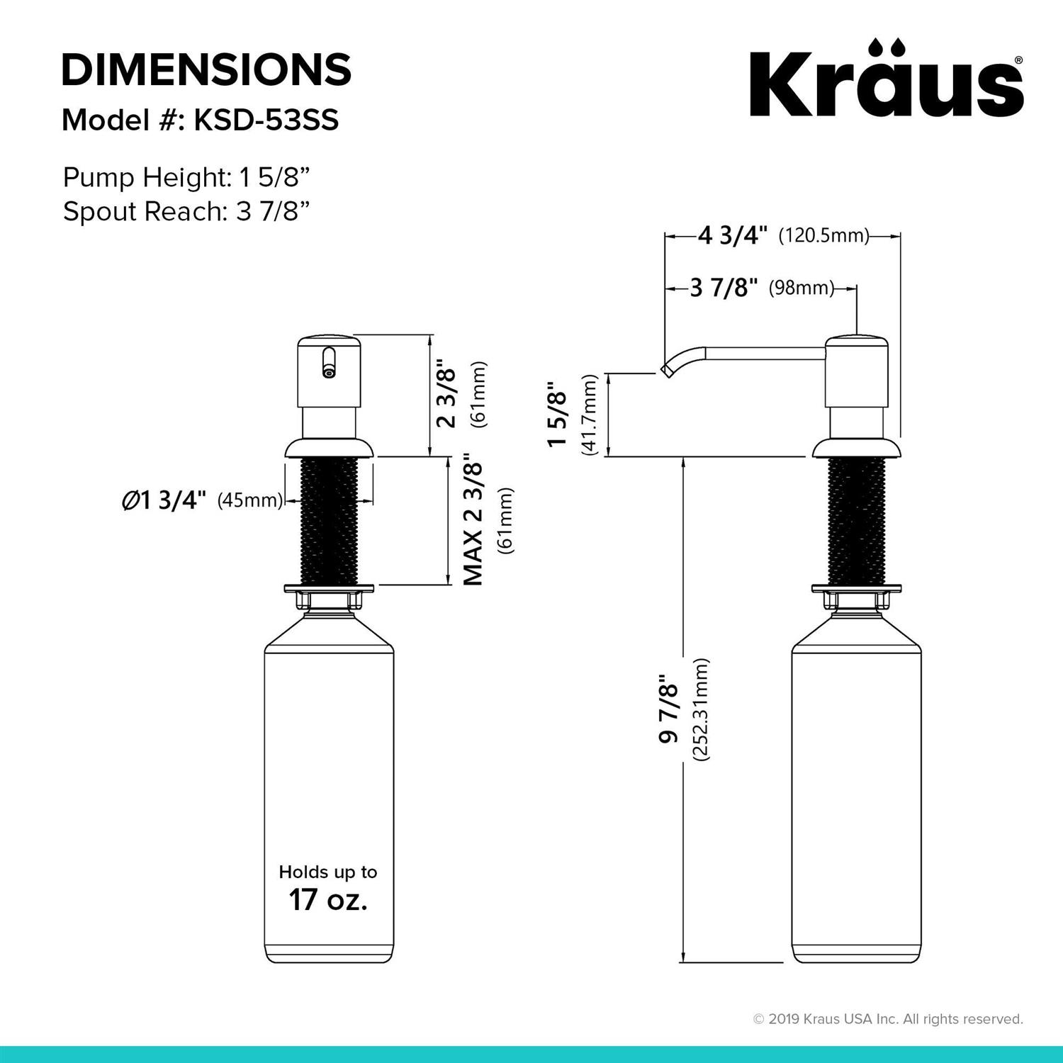 Kraus Boden Kitchen Soap Dispenser KSD-53 - Image 3