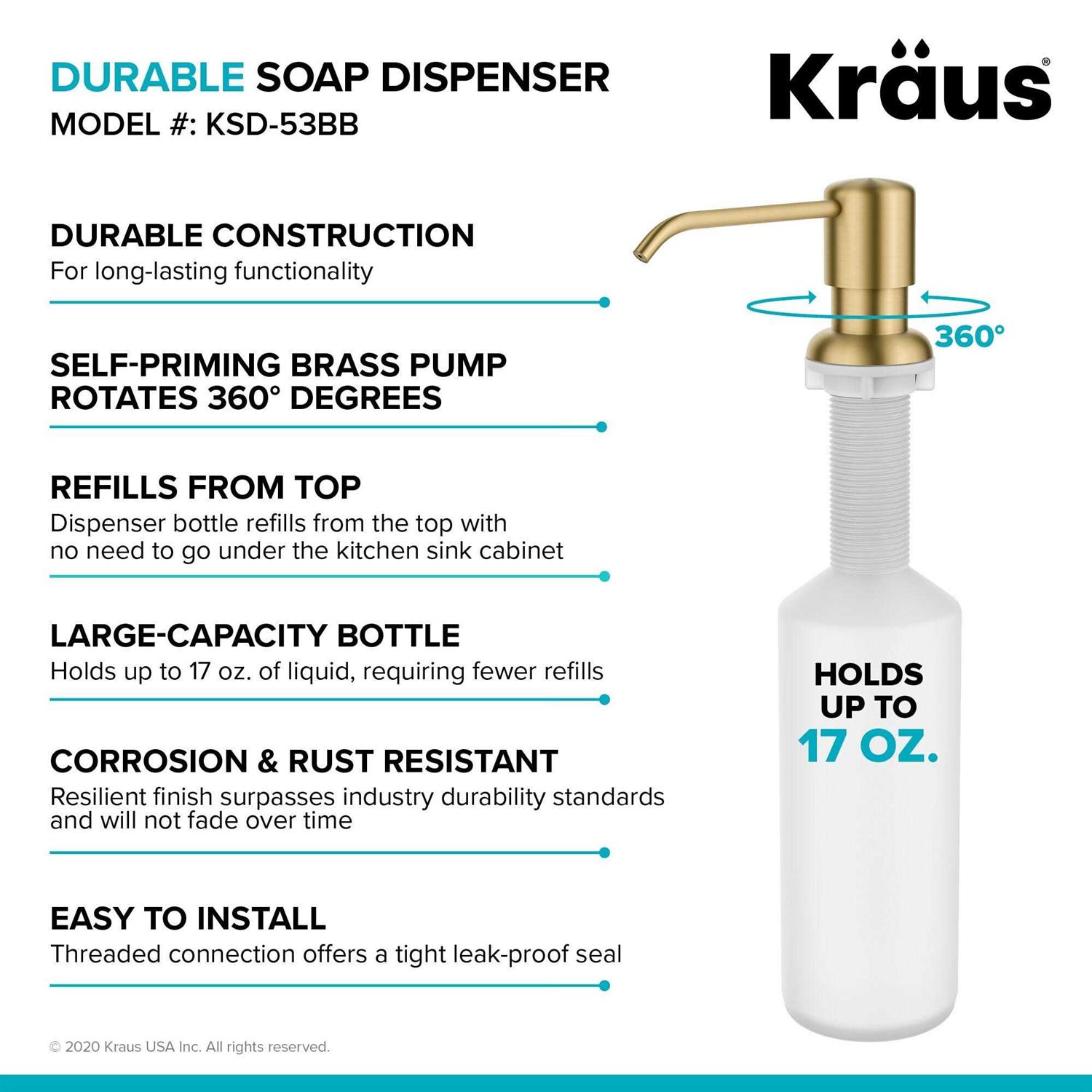 Kraus Boden Kitchen Soap Dispenser KSD-53 - Image 4