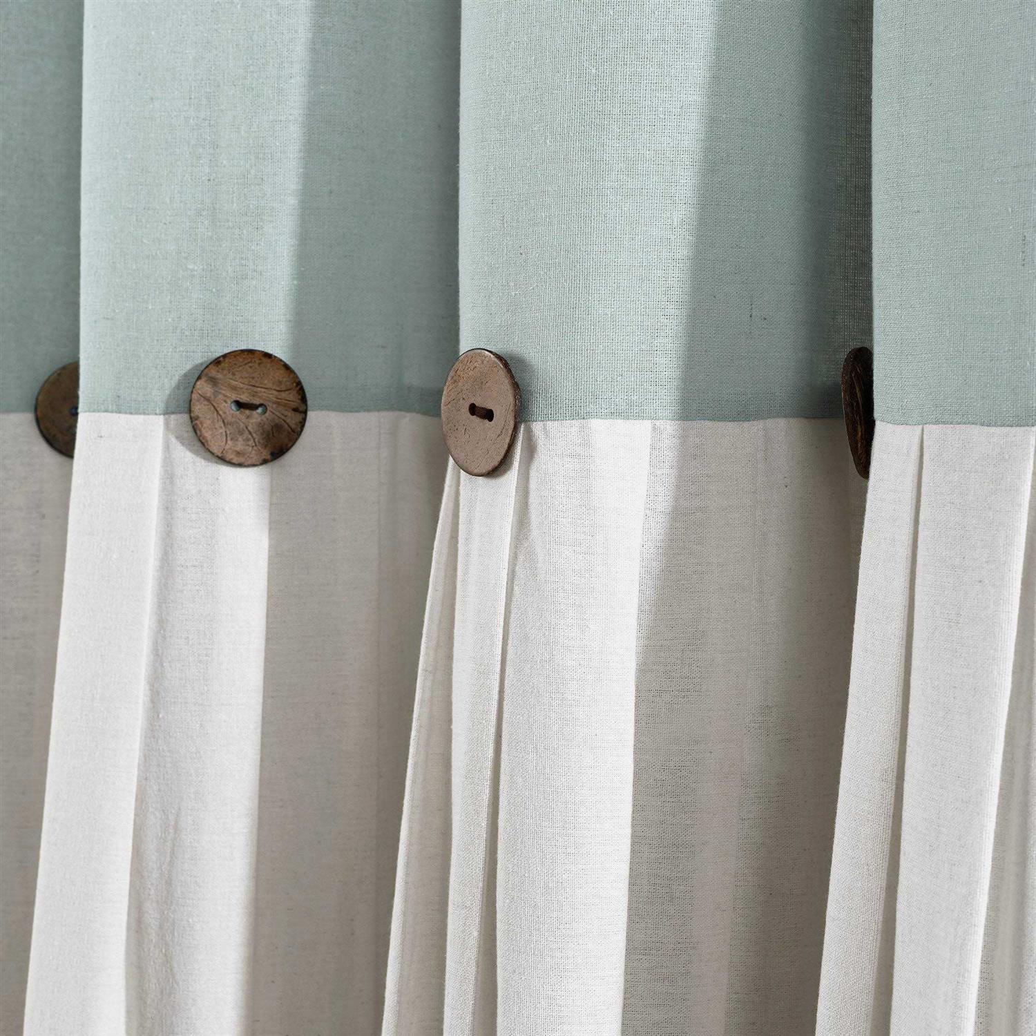 Lush Decor Linen Button Shower Curtain - Image 4