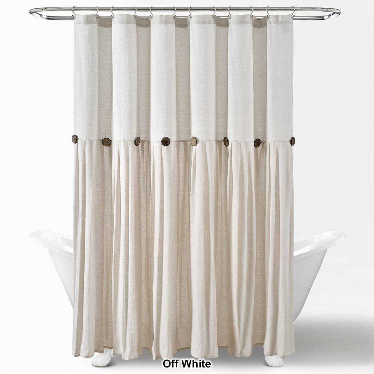 Lush Decor Linen Button Shower Curtain - Image 5