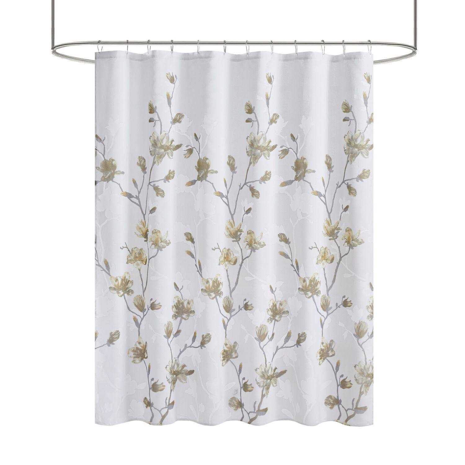 Alternative view of Madison Park Magnolia Floral Printed Burnout Shower Curtain