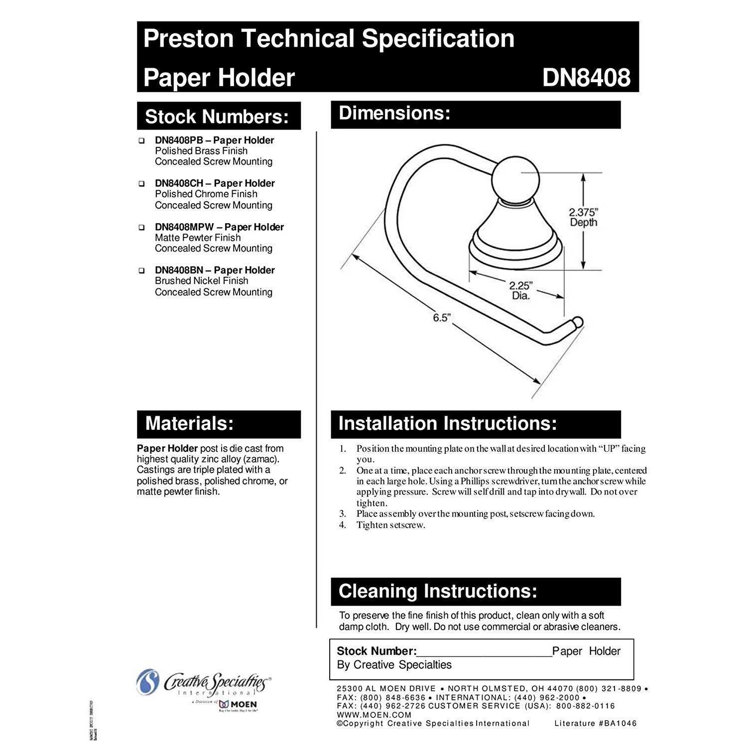 Moen Preston Toilet Paper Holder - Image 5