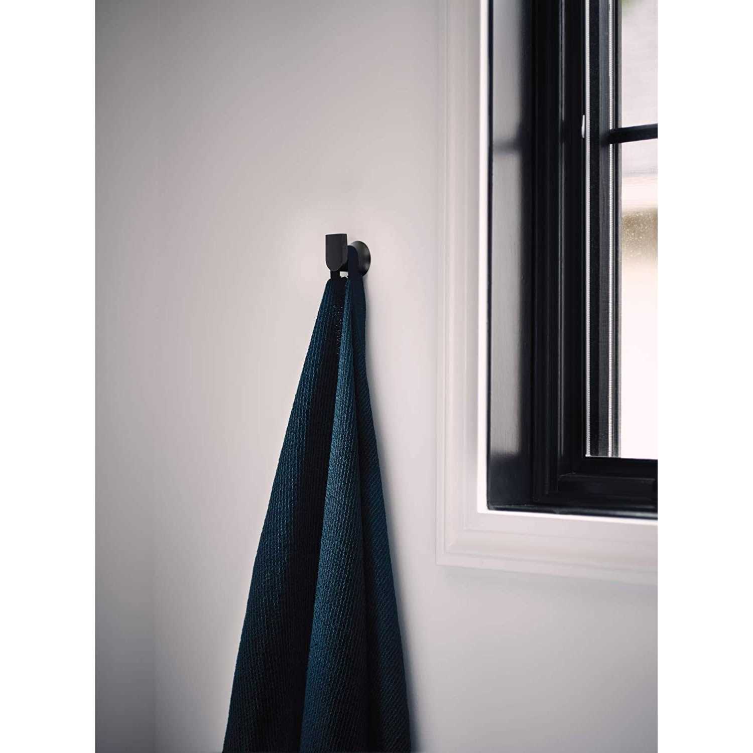 Moen Genta Matte Black Single Robe Hook BH3803BL - Image 3