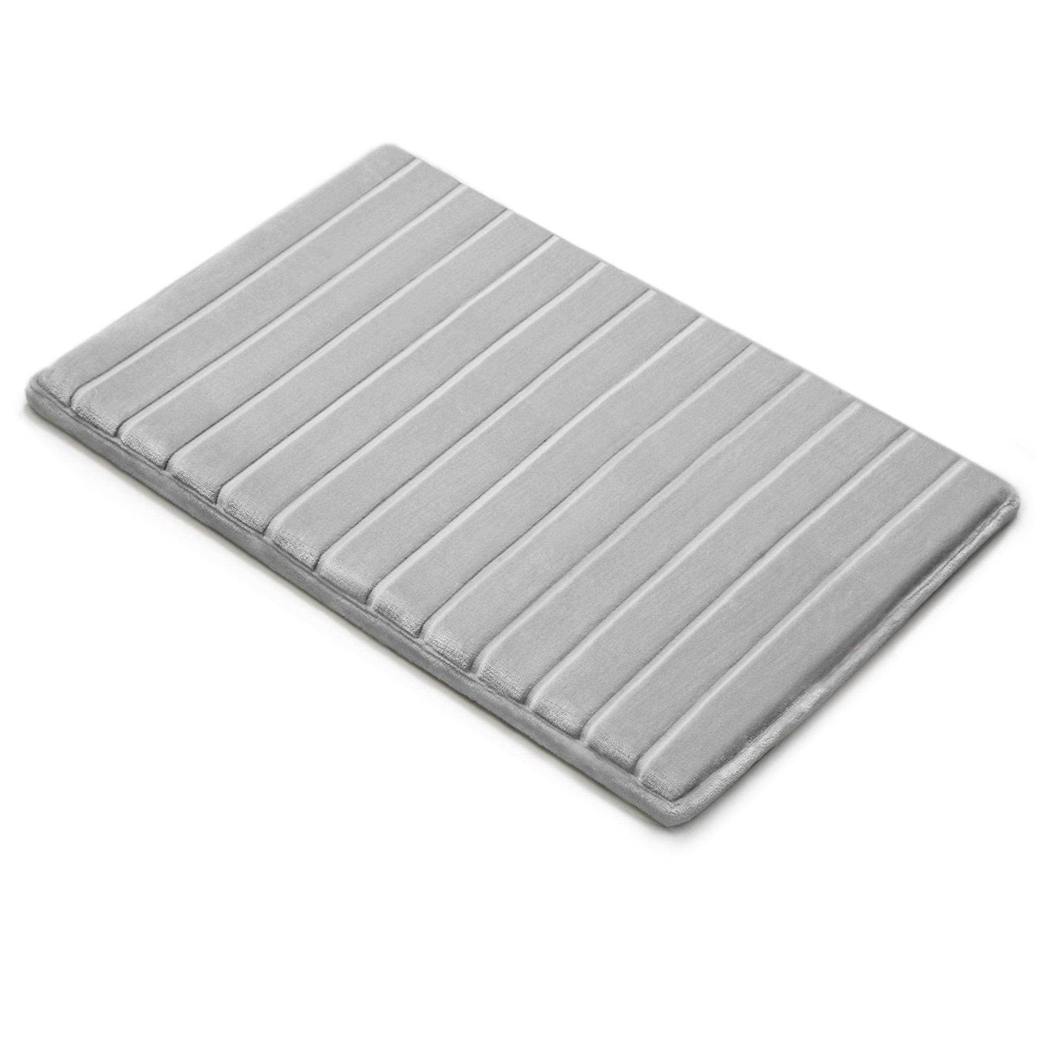 Microdry Extra-Thick SoftLux Charcoal Infused Memory Foam Bath Mat with Gripte - Image 5